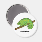 Aimant Illustration du caméléon de la parson (Recto/Verso)