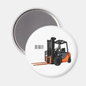 Aimant Illustration du chariot élévateur (Recto/Verso)