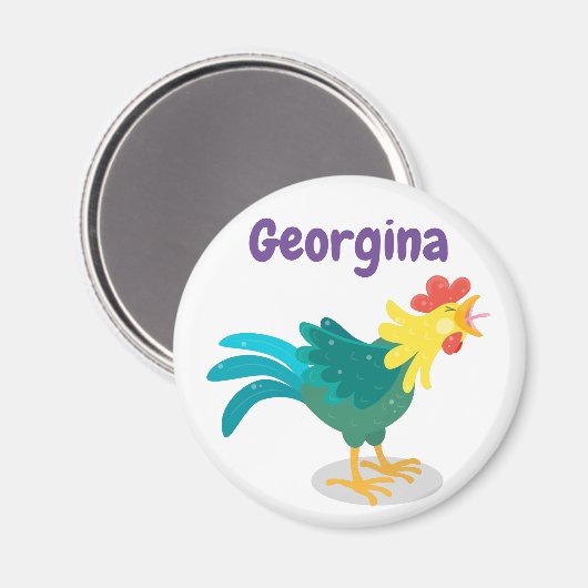 Aimant Illustration du coq à ailettes (Recto/Verso)