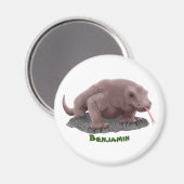 Aimant Illustration du dragon de Komodo (Recto/Verso)