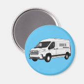 Aimant Illustration du fourgon de livraison (Recto/Verso)