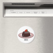 Aimant Illustration du gâteau de lave au chocolat (In Situ (Lave-vaisselle))