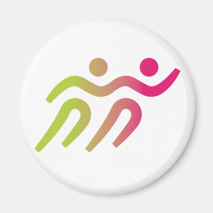 Aimant illustration du groupe de coureurs