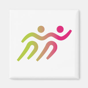 Aimant illustration du groupe de coureurs