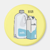 Aimant Illustration du lait (Devant)