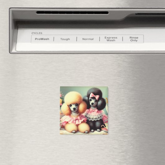 Aimant Illustration du mignon caniche (In Situ (Lave-vaisselle))