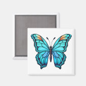 Aimant Illustration du papillon de dessin (Recto/Verso)