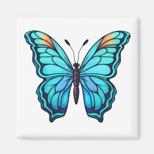 Aimant Illustration du papillon de dessin (Devant)