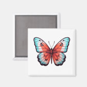 Aimant Illustration du papillon de dessin (Recto/Verso)