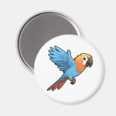 Aimant Illustration du perroquet de dessin (Recto/Verso)
