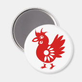 AIMANT ILLUSTRATION DU ROOSTRE DE PAPIER ZODIAC (Recto/Verso)