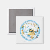 Aimant Illustration du satellite orbitant la Terre (Recto/Verso)