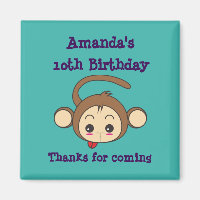 Illustration du singe de Cute Kawaii Anniversaire
