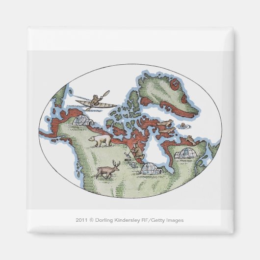Aimant Illustration du territoire inuit (Devant)