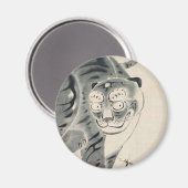 Aimant Illustration du tigre par Ito Jakuchu (Recto/Verso)