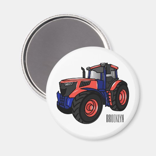 Aimant Illustration du tracteur (Recto/Verso)