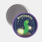 Aimant Illustration du ver vert mou (Recto/Verso)
