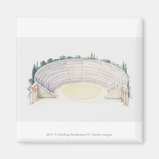 Aimant Illustration d'un amphithéâtre romain (Devant)