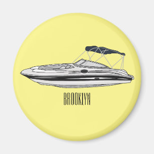 Aimant Illustration d'un bateau à moteur