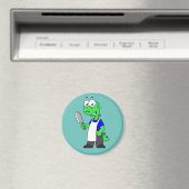 Aimant Illustration D'Un Boucher Rex Tyrannosaurus. (In Situ (Lave-vaisselle))