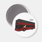 Aimant Illustration d'un bus à deux étages (Recto/Verso)