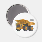 Aimant Illustration d'un camion à grande échelle (Recto/Verso)