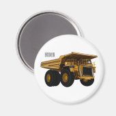 Aimant Illustration d'un camion à grande échelle (Recto/Verso)