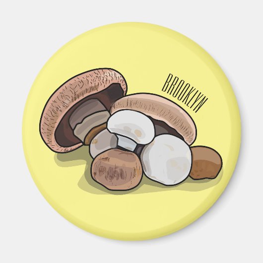 Aimant Illustration d'un champignon (Devant)