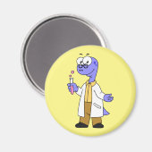 Aimant Illustration D'Un Chimiste Brontosaurus. (Recto/Verso)