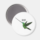 Aimant Illustration d'un colibri à bec épée (Recto/Verso)