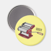 Aimant Illustration d'un fabricant de pâtes alimentaires (Recto/Verso)