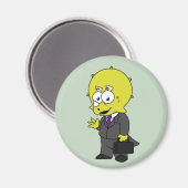 Aimant Illustration D'Un Homme D'Affaires Tricératops. (Recto/Verso)