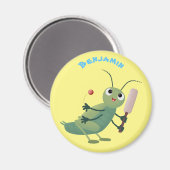 Aimant Illustration d'un insecte du cricket vert mou (Recto/Verso)