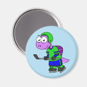 Aimant Illustration D'Un Joueur De Spinosaurus. (Recto/Verso)