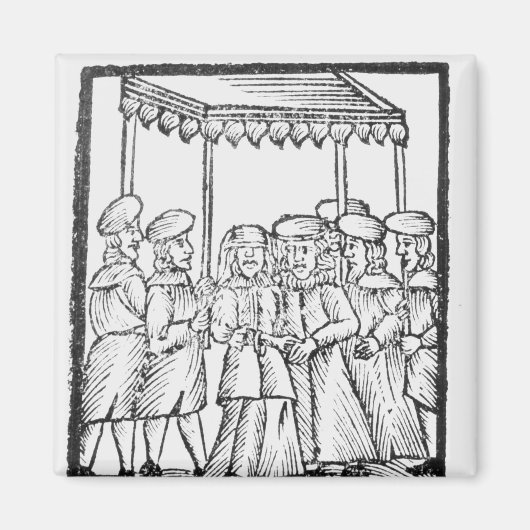 Aimant Illustration d'un mariage juif (Devant)