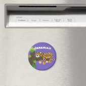Aimant Illustration d'un mignon léopard endormi (In Situ (Lave-vaisselle))