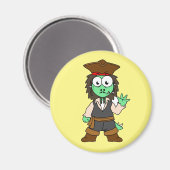 Aimant Illustration D'Un Pirate De Stegosaurus, Jack Spar (Recto/Verso)