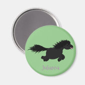 Aimant Illustration d'un poney de Shetland mignon (Recto/Verso)