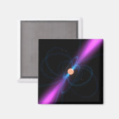 Aimant Illustration d'un pulsar (Recto/Verso)