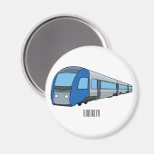 Aimant Illustration d'un train électrique (Recto/Verso)