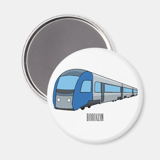 Aimant Illustration d'un train électrique (Recto/Verso)