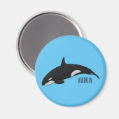 Aimant Illustration d'une baleine tueuse (Recto/Verso)