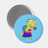 Aimant Illustration D'Une Boxe De Spinosaurus. (Recto/Verso)