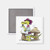 Aimant Illustration D'Une Pensée De Poète Raptor Caricatu (Recto/Verso)