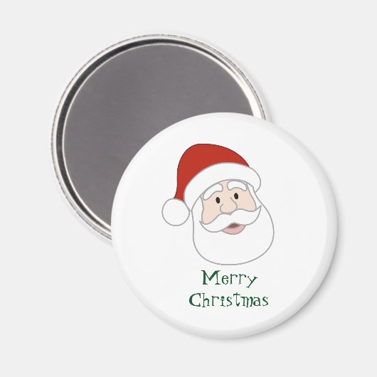Aimant Illustration et texte du père noël (Recto/Verso)