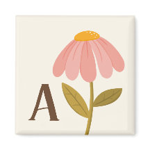 Illustration florale initiale monogramme dessinée 