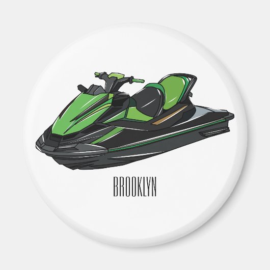 Aimant Illustration Jet ski (Devant)