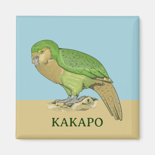 Aimant Illustration Kakapo (Devant)