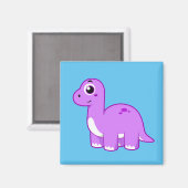Aimant Illustration Mignonne D'Un Brontosaurus Dinosaure. (Recto/Verso)