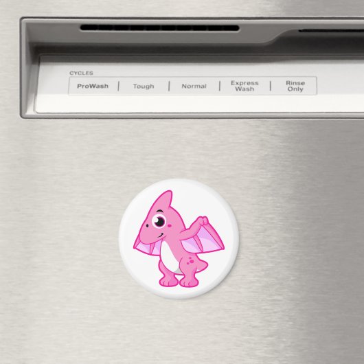 Aimant Illustration Mignonne D'Un Pterodactyl. (In Situ (Lave-vaisselle))